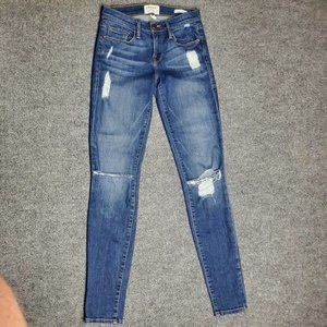 Frame Le Skinny de Jeanne 24 (Meas 25x29.5 8" Low Rise) Queensway Dark Jeans A7